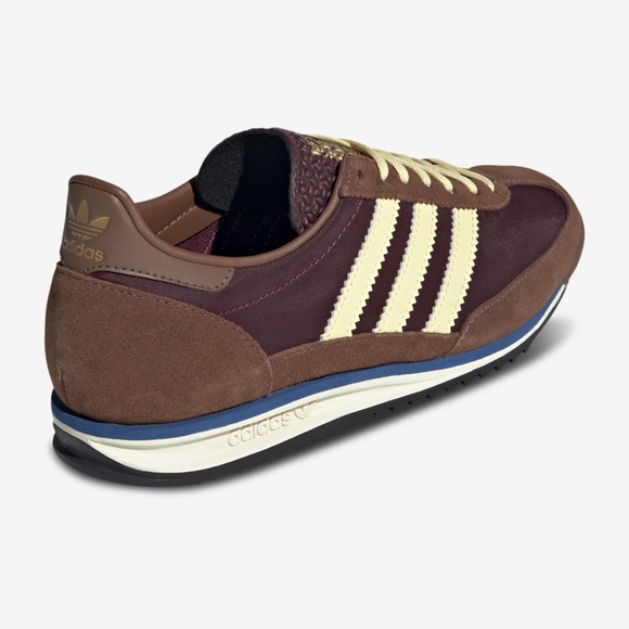 Adidas Burgundy, Brown and Cream Retro Sneakers adidas Originals SL 72 - Picture 4 of 7